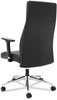 A Picture of product BSX-VL108SB11 HON® Define™ Executive High-Back Leather Chair Supports 250 lb, 17" to 21" Seat Height, Black Seat/Back, Polished Chrome Base