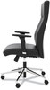 A Picture of product BSX-VL108SB11 HON® Define™ Executive High-Back Leather Chair Supports 250 lb, 17" to 21" Seat Height, Black Seat/Back, Polished Chrome Base