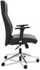 A Picture of product BSX-VL108SB11 HON® Define™ Executive High-Back Leather Chair Supports 250 lb, 17" to 21" Seat Height, Black Seat/Back, Polished Chrome Base