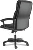 A Picture of product BSX-VL151SB11 HON® HVL151 Executive High-Back Leather Chair Supports Up to 250 lb, 17.75" 21.5" Seat Height, Black