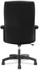 A Picture of product BSX-VL151SB11 HON® HVL151 Executive High-Back Leather Chair Supports Up to 250 lb, 17.75" 21.5" Seat Height, Black