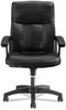 A Picture of product BSX-VL151SB11 HON® HVL151 Executive High-Back Leather Chair Supports Up to 250 lb, 17.75" 21.5" Seat Height, Black