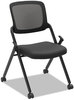 A Picture of product BSX-VL304BLK HON® VL304 Mesh Back Nesting Chair Supports Up to 250 lb, 19" Seat Height, Black Base