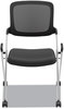 A Picture of product BSX-VL304SLVR HON® VL304 Mesh Back Nesting Chair Supports Up to 250 lb, 19" Seat Height, Black Silver Base