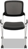 A Picture of product BSX-VL304SLVR HON® VL304 Mesh Back Nesting Chair Supports Up to 250 lb, 19" Seat Height, Black Silver Base