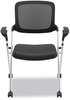 A Picture of product BSX-VL314SLVR HON® VL314 Mesh Back Nesting Chair Supports Up to 250 lb, 19" Seat Height, Black Silver Base