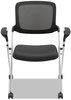 A Picture of product BSX-VL314SLVR HON® VL314 Mesh Back Nesting Chair Supports Up to 250 lb, 19" Seat Height, Black Silver Base