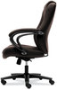 A Picture of product BSX-VL402EN45 HON® HVL402 Series Executive High-Back Chair Supports Up to 250 lb, 17" 21" Seat Height, Brown Seat/Back, Black Base