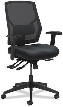 HON® Crio™ High-Back Task Chair with Asynchronous Control Supports Up to 250 lb, 18" 22" Seat Height, Black