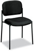 A Picture of product BSX-VL606VA10 HON® VL606 Stacking Guest Chair without Arms Fabric Upholstery, 21.25" x 21" 32.75", Black Seat, Back, Base