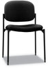 A Picture of product BSX-VL606VA10 HON® VL606 Stacking Guest Chair without Arms Fabric Upholstery, 21.25" x 21" 32.75", Black Seat, Back, Base