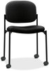 A Picture of product BSX-VL606VA10 HON® VL606 Stacking Guest Chair without Arms Fabric Upholstery, 21.25" x 21" 32.75", Black Seat, Back, Base