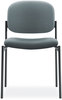 A Picture of product BSX-VL606VA19 HON® VL606 Stacking Guest Chair without Arms Fabric Upholstery, 21.25" x 21" 32.75", Charcoal Seat, Back, Black Base