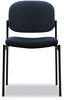 A Picture of product BSX-VL606VA90 HON® VL606 Stacking Guest Chair without Arms Fabric Upholstery, 21.25" x 21" 32.75", Navy Seat, Back, Black Base