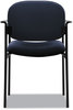 A Picture of product BSX-VL616VA90 HON® VL616 Stacking Guest Chair with Arms Fabric Upholstery, 23.25" x 21" 32.75", Navy Seat, Back, Black Base