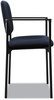 A Picture of product BSX-VL616VA90 HON® VL616 Stacking Guest Chair with Arms Fabric Upholstery, 23.25" x 21" 32.75", Navy Seat, Back, Black Base