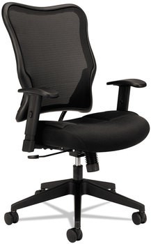 HON® VL702 Mesh High-Back Task Chair Supports Up to 250 lb, 18.5" 23.5" Seat Height, Black