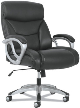 Sadie™ 3-Forty-One Big & Tall Chair and Supports Up to 400 lb, 19" 22" Seat Height, Black Seat/Back, Chrome Base