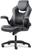 A Picture of product BSX-VST911 Sadie™ 9-One-One High-Back Racing Style Chair with Flip-Up Arms Supports Up to 225 lb, Black Seat, Gray Back, Base