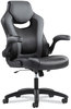 A Picture of product BSX-VST911 Sadie™ 9-One-One High-Back Racing Style Chair with Flip-Up Arms Supports Up to 225 lb, Black Seat, Gray Back, Base