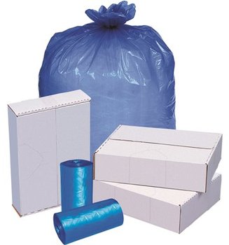 Recycling Bags/Can Liners. 1.2 mil. 40-45 gal. 40 X 46 in. Blue. 100/case