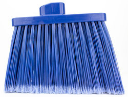 Sparta Duo-Sweep Flagged Color-Coded Angle Brooms, Head Only. Blue. 12 each/case.