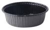 A Picture of product SLT-13810 Round Rolled Rim Tray, 8 oz Round Baking Cup - Black PET Coated Paperboard, 720/Case