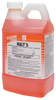 Halt® 5 Disinfectant Cleaner. 2 L. Orange. Fresh scent. 4 bottles/case.