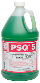 PSQ® 5 Disinfectant Cleaner. 1 gal. Green. Pine scent. 4 bottles/case.