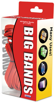 Alliance® Big Bands™ Rubber Size 117B, 0.07" Gauge, Red, 48/Box