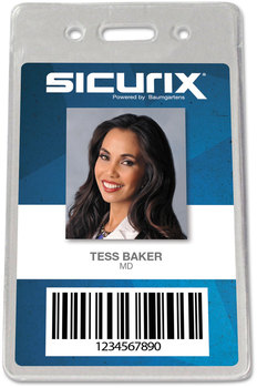 SICURIX® Proximity Badge Holder Sicurix Vertical, 2 1/2w x 4 1/2h, Clear, 50/Pack