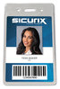 A Picture of product BAU-47820 SICURIX® Proximity Badge Holder Sicurix Vertical, 2 1/2w x 4 1/2h, Clear, 50/Pack