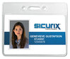 A Picture of product BAU-67810 SICURIX® Badge Holder Horizontal, 2.13 x 3.38, Clear, 12/Pack