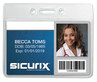 A Picture of product BAU-67810 SICURIX® Badge Holder Horizontal, 2.13 x 3.38, Clear, 12/Pack