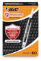 A Picture of product BIC-GSAM60BK BIC® PrevaGuard™ Round Stic Pen, Stick, Medium 1 mm, Black Ink, Barrel, 60/Pack