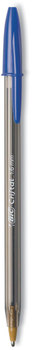 BIC® Cristal® Xtra Bold Ballpoint Pen Stick, 1.6 mm, Blue Ink, Clear Barrel, 24/Pack