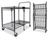 A Picture of product BOS-BSACLGBLK Bostitch® Stowaway™ Folding Carts Metal, 2 Shelves, 250 lb Capacity, 35" x 37.25" 22", Black