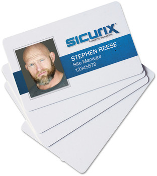 SICURIX® Blank ID Card 2 1/8 x 3 3/8, White, 100/Pack