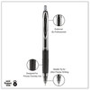 A Picture of product UBC-1736097 uniball® Signo 207™ Needle Point Retractable Gel Pen Medium 0.7 mm, Black Ink, Clear/Black Barrel, Dozen