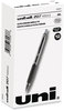 A Picture of product UBC-1736097 uniball® Signo 207™ Needle Point Retractable Gel Pen Medium 0.7 mm, Black Ink, Clear/Black Barrel, Dozen