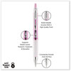 A Picture of product UBC-1745148 uniball® Signo 207™ Retractable Gel Pen Medium 0.7 mm, Black Ink, Translucent Pink/Translucent White Barrel, 2/Pack