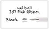 A Picture of product UBC-1745148 uniball® Signo 207™ Retractable Gel Pen Medium 0.7 mm, Black Ink, Translucent Pink/Translucent White Barrel, 2/Pack