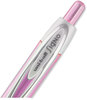 A Picture of product UBC-1745148 uniball® Signo 207™ Retractable Gel Pen Medium 0.7 mm, Black Ink, Translucent Pink/Translucent White Barrel, 2/Pack