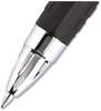 A Picture of product UBC-1756584 uniball® Signo 207™ Retractable Gel Pen Medium 0.7 mm, Black Ink, Clear/Black Barrel, 8/Pack