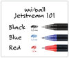 A Picture of product UBC-1768011 uniball® Jetstream 101 Pen Hybrid Gel Stick, Bold 1 mm, Black Ink, Barrel, Dozen