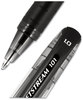 A Picture of product UBC-1768011 uniball® Jetstream 101 Pen Hybrid Gel Stick, Bold 1 mm, Black Ink, Barrel, Dozen