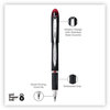 A Picture of product UBC-33923 uniball® Jetstream™ Stick Pen Hybrid Gel Bold 1 mm, Red Ink, Black/Silver/Red Barrel