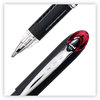 A Picture of product UBC-33923 uniball® Jetstream™ Stick Pen Hybrid Gel Bold 1 mm, Red Ink, Black/Silver/Red Barrel