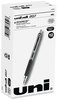 A Picture of product UBC-33950 uniball® Signo 207™ Retractable Gel Pen Medium 0.7 mm, Black Ink, Smoke/Black Barrel, Dozen