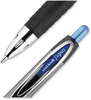 A Picture of product UBC-33951 uniball® Signo 207™ Retractable Gel Pen Medium 0.7 mm, Blue Ink, Smoke/Black/Blue Barrel, Dozen